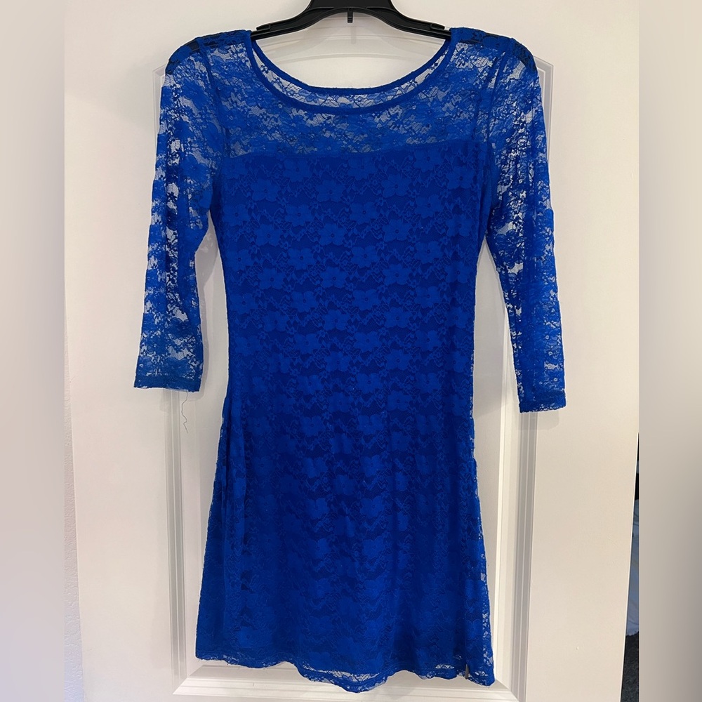 Hollister Royal Blue Lace Dress